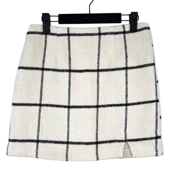 NWT Pink Lily Serene Happiness Windowpane Plaid Checked Mini Skirt Size Small - Picture 2 of 7